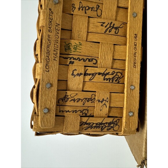 Longaberger CC 1996 JW Miniature Market Basket Combo MANY FAMILY SIGNATURES New - Picture 6 of 15